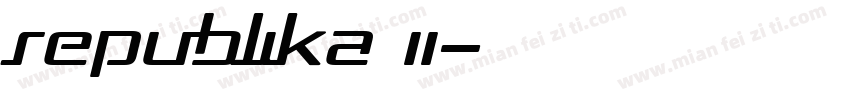 Republika II字体转换